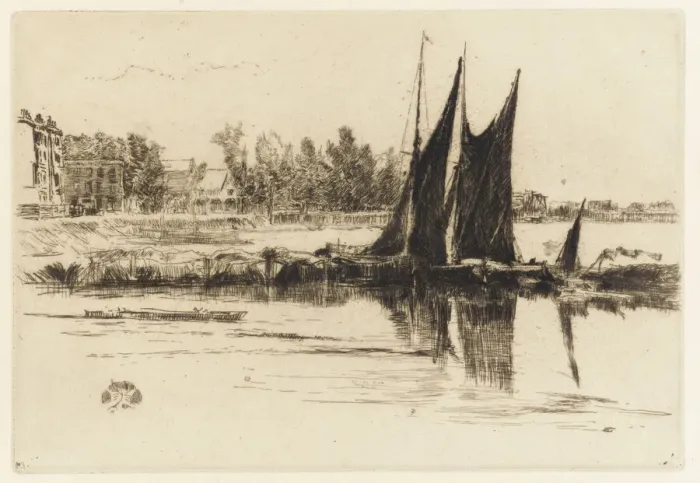 Framed Print : Hurlingham, 1879. Creator: James Abbott McNeill Whistler Framed Print : Hurlingham, 1879. Creator: James Abbott McNeill Whistler