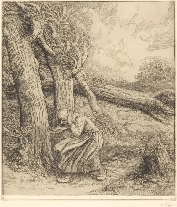 Framed Print : Hurricane (L ouragan). Creator: Alphonse Legros Framed Print : Hurricane (L ouragan). Creator: Alphonse Legros