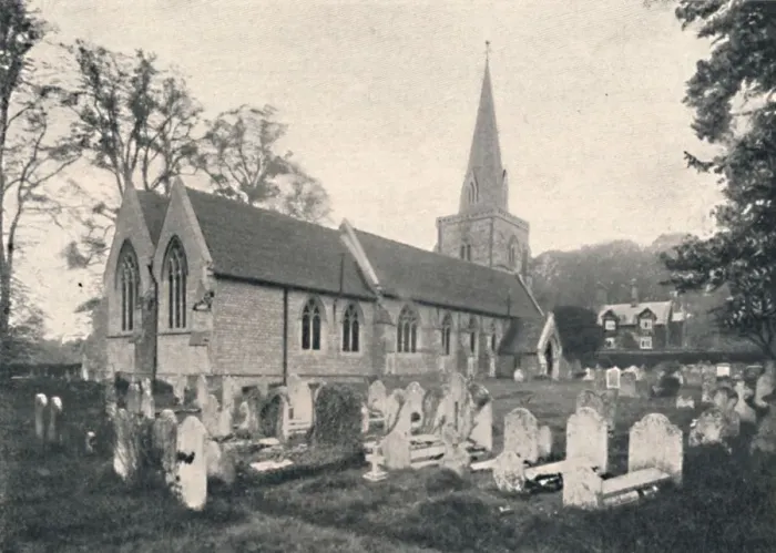 Framed Print : Hursley Church and Rectory, 1904 Framed Print : Hursley Church and Rectory, 1904