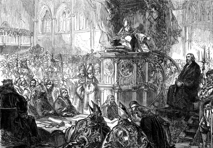 Framed Print : Hus, John (1371-1415), Czech religious reformer and writer, Bishop of Lodi preaching Framed Print : Hus, John (1371-1415), Czech religious reformer and writer, Bishop of Lodi preaching