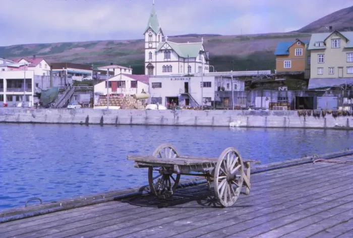 Framed Print : Husavik, a fishing town, Northern Iceland, 20th century. Artist: CM Dixon Framed Print : Husavik, a fishing town, Northern Iceland, 20th century. Artist: CM Dixon