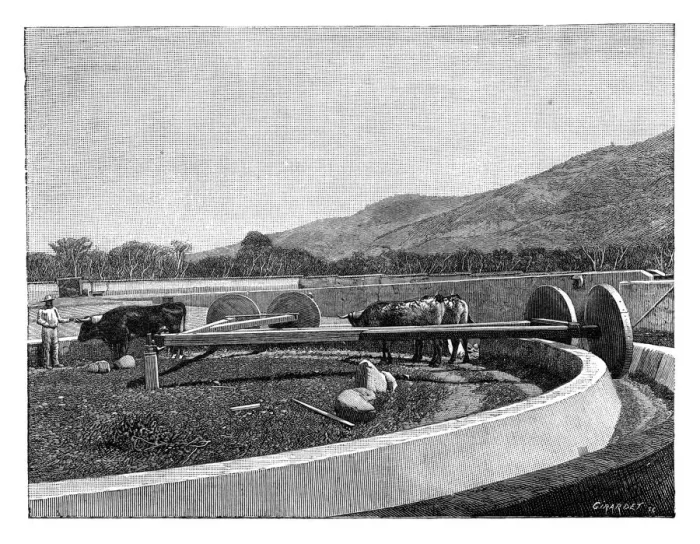 Framed Print : Mill for husking coffee, Central America, c1890 Framed Print : Mill for husking coffee, Central America, c1890