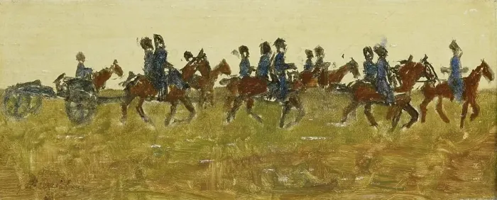 Framed Print : Hussars on Maneuver, c.1880-c.1923. Creator: George Hendrik Breitner Framed Print : Hussars on Maneuver, c.1880-c.1923. Creator: George Hendrik Breitner