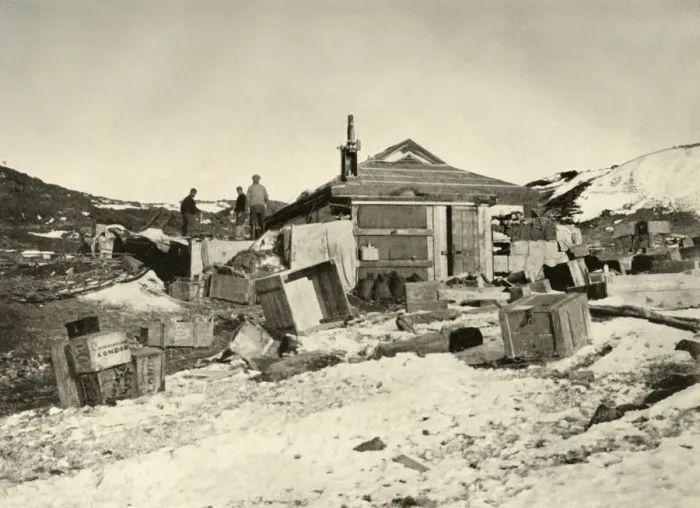Framed Print : The Hut in Summer Time; Coal Bags at the Left, c1908, (1909) Framed Print : The Hut in Summer Time; Coal Bags at the Left, c1908, (1909)