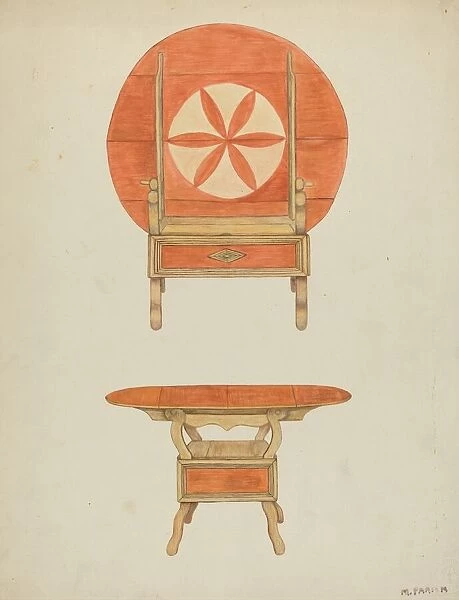 Hutch Table, c. 1938. Creator: Marjery Parish