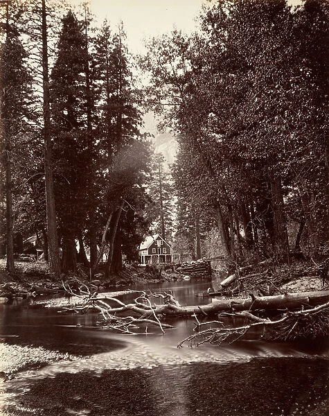 Hutchings Hotel, Yosemite, ca. 1872, printed ca. 1876. Creator: Carleton Emmons Watkins