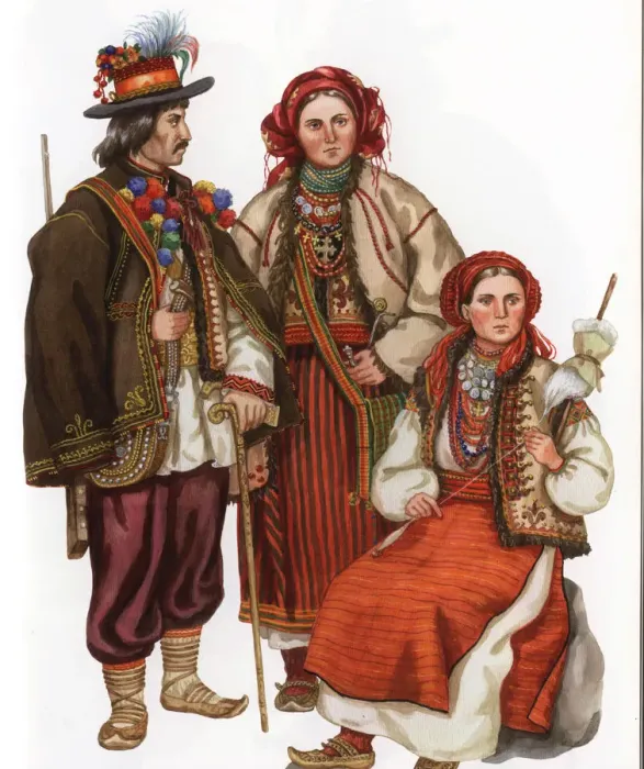 Framed Print : Hutsul traditional garment Framed Print : Hutsul traditional garment