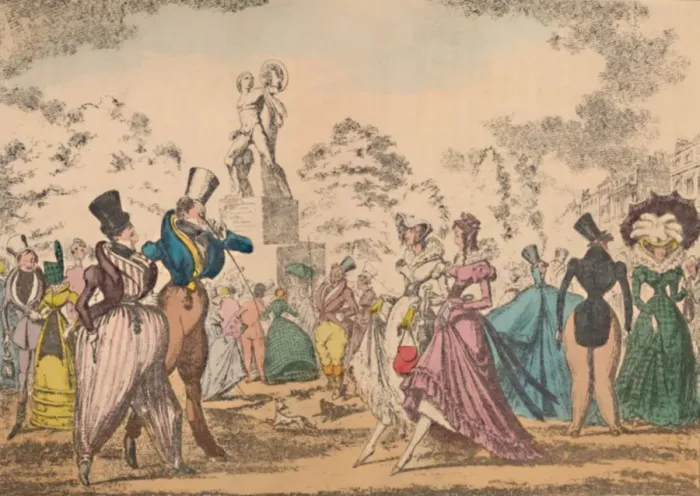 Framed Print : Hyde Park Corner in 1822, c1870. Artist: George Cruikshank Framed Print : Hyde Park Corner in 1822, c1870. Artist: George Cruikshank