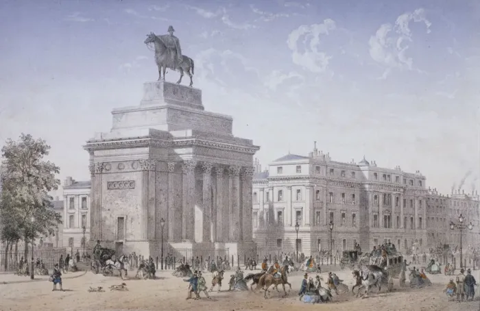 Framed Print : Hyde Park Corner, Westminster, London, c1860. Artist Framed Print : Hyde Park Corner, Westminster, London, c1860. Artist