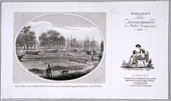 Framed Print : Hyde Park, London, 1814. Artist:s Springsguth Framed Print : Hyde Park, London, 1814. Artist:s Springsguth