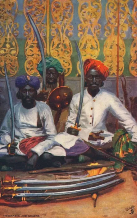 Framed Print : Hyderabad Arms Sellers, c1903. Creator: Unknown Framed Print : Hyderabad Arms Sellers, c1903. Creator: Unknown