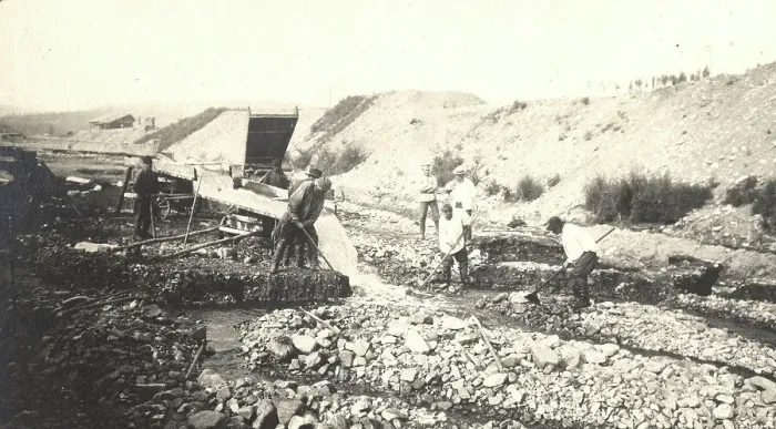 Framed Print : Hydraulic development of the Strelochny mine - Rock enrichment. 1909. Creator: Vladimir Ivanovich Fedorov Framed Print : Hydraulic development of the Strelochny mine - Rock enrichment. 1909. Creator: Vladimir Ivanovich Fedorov