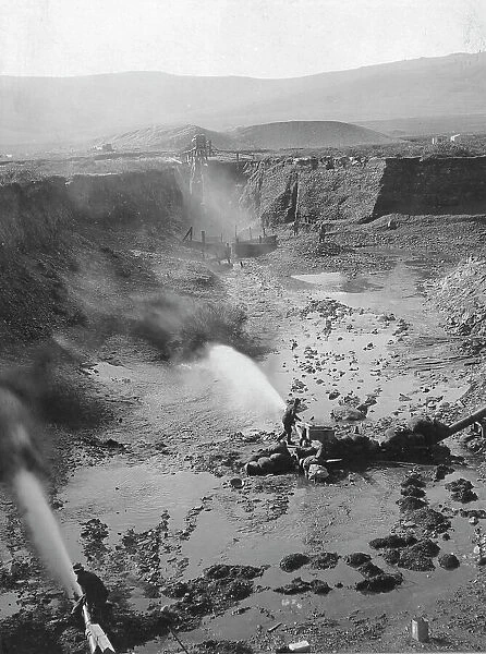 Hydraulic gold mining, between c1900 and 1923. Creator: Unknown