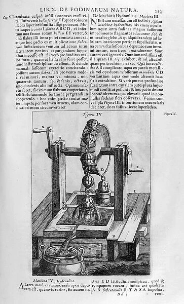 Hydraulic machine IV, 1678. Artist: Athanasius Kircher