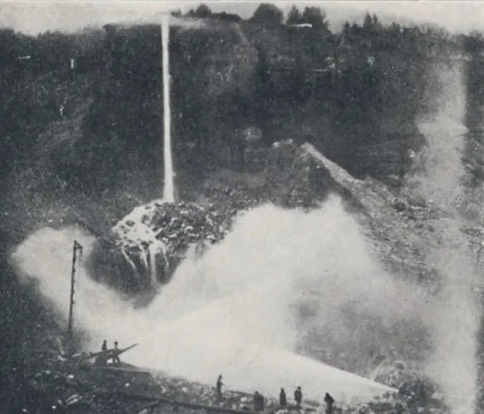 Framed Print : Hydraulic Mining, 1923. Creator: Unknown Framed Print : Hydraulic Mining, 1923. Creator: Unknown