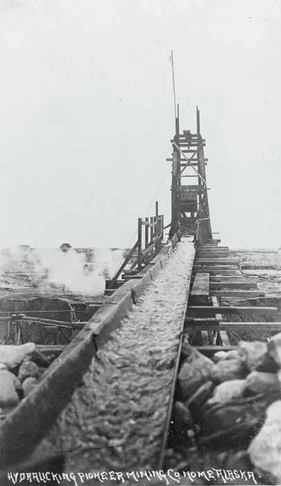 Framed Print : Hydraulic power mining, between c1900 and c1930. Creator: Unknown Framed Print : Hydraulic power mining, between c1900 and c1930. Creator: Unknown