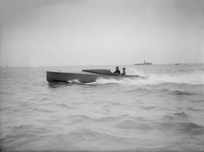 Framed Print : The hydroplane Columbine under way. Creator: Kirk & Sons of Cowes Framed Print : The hydroplane Columbine under way. Creator: Kirk & Sons of Cowes