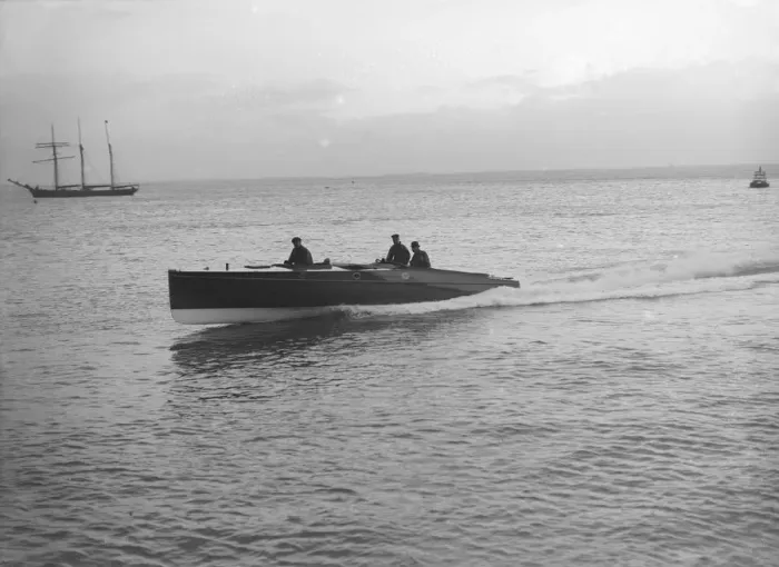 Framed Print : Hydroplane under way, 1913