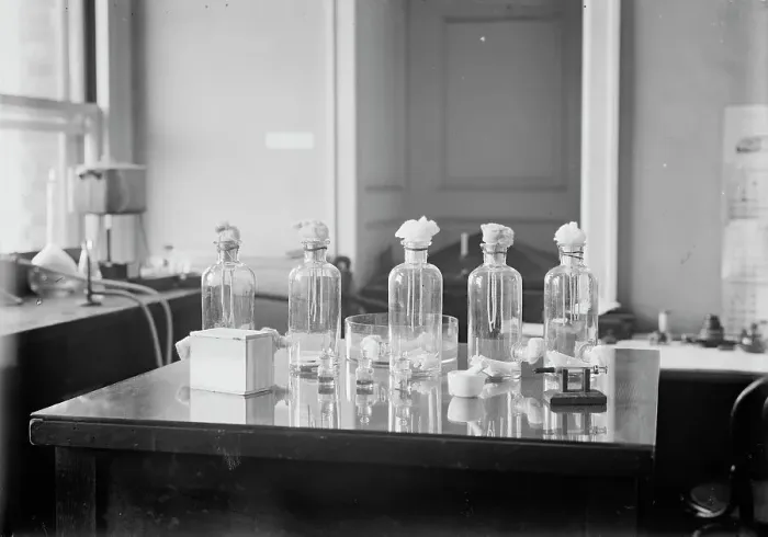 Framed Print : Hygiene Laboratory, 1913. Creator: Harris & Ewing. Hygiene Laboratory, 1913. Creator: Harris & Ewing