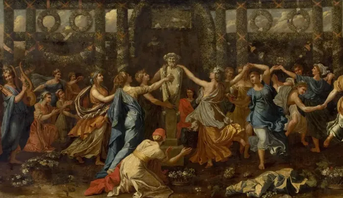 Framed Print : Hymenaios Disguised as a Woman During an Offering to Priapus, c. 1635 Framed Print : Hymenaios Disguised as a Woman During an Offering to Priapus, c. 1635