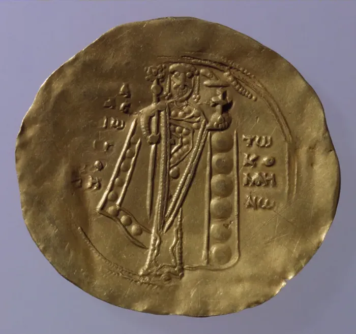 Framed Print : Hyperpyron of Alexios I Komnenos, 1081-1118. Artist: Numismatic, Ancient Coins Framed Print : Hyperpyron of Alexios I Komnenos, 1081-1118. Artist: Numismatic, Ancient Coins