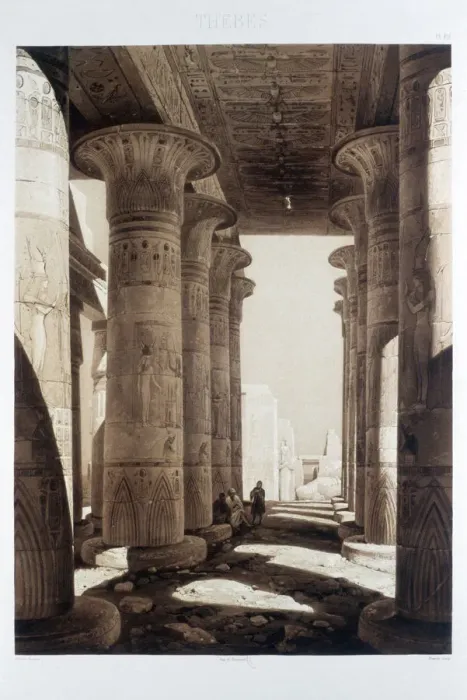 Framed Print : Hypostyle Hall of the Ramesseum, Thebes, Egypt, 1841. Artist: Himely Framed Print : Hypostyle Hall of the Ramesseum, Thebes, Egypt, 1841. Artist: Himely