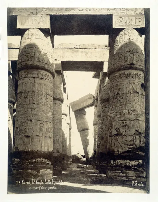 Framed Print : Hypostyle hall, temple of Amun-Re, Karnak, Egypt, 1878. Artist: P Sebah Framed Print : Hypostyle hall, temple of Amun-Re, Karnak, Egypt, 1878. Artist: P Sebah