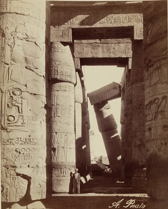 Framed Print : Hypostyle Hall of the Temple of Karnak. Luxor, East Bank, between 1860 and 1903. Creator: Antonio Beato Framed Print : Hypostyle Hall of the Temple of Karnak. Luxor, East Bank, between 1860 and 1903. Creator: Antonio Beato