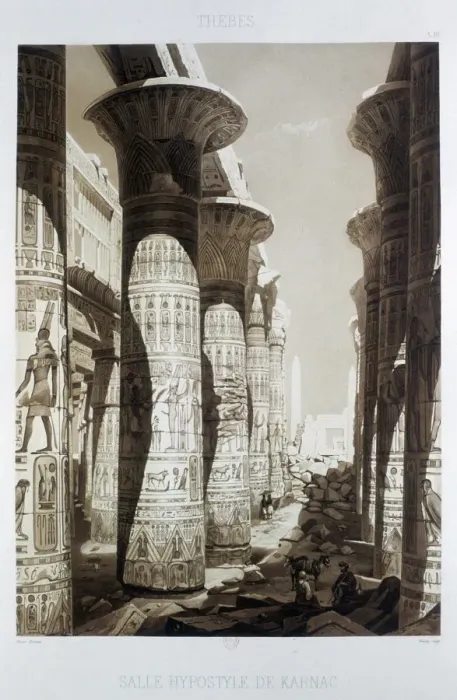 Framed Print : Hypostyle Hall, Thebes, Karnak, Egypt, 1841. Artist: Himely Framed Print : Hypostyle Hall, Thebes, Karnak, Egypt, 1841. Artist: Himely
