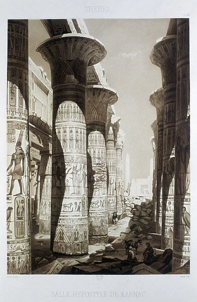 Hypostyle Hall, Thebes, Karnak, Egypt, 1841. Artist: Himely