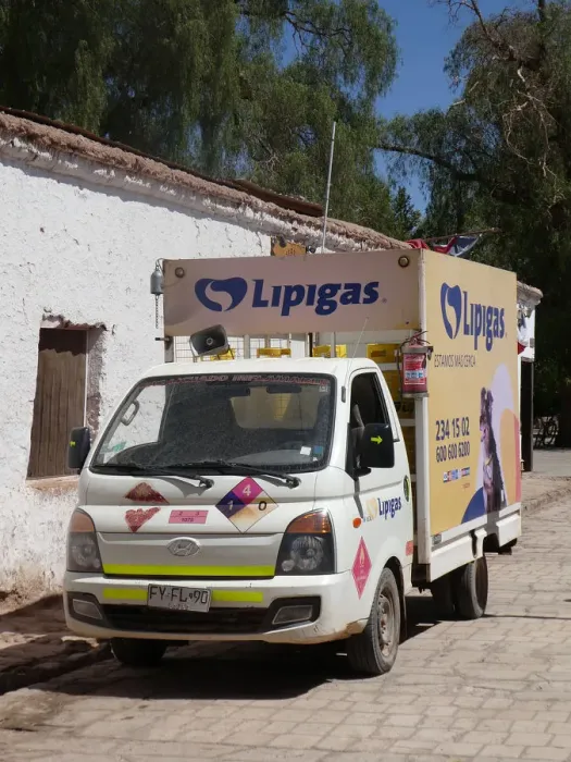 Framed Print : Hyundai H100 Lopigas delivery truck, Chile 2019. Creator: Unknown Framed Print : Hyundai H100 Lopigas delivery truck, Chile 2019. Creator: Unknown