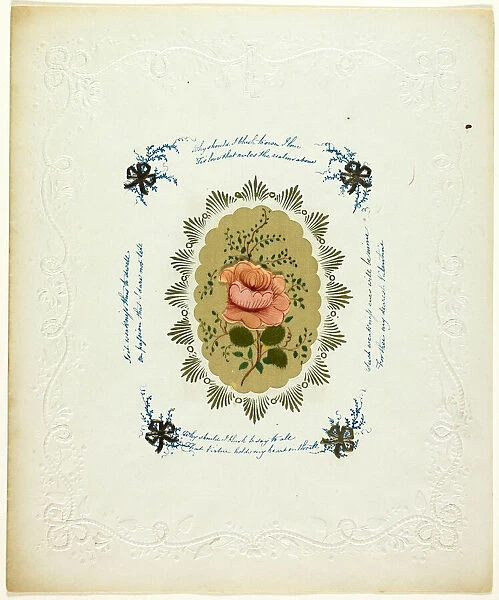 Why Should I Blush (valentine), c. 1840. Creator: George Kershaw