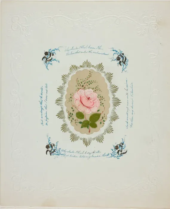 Framed Print : Why Should I Blush (valentine), c. 1850. Creator: George Kershaw Framed Print : Why Should I Blush (valentine), c. 1850. Creator: George Kershaw