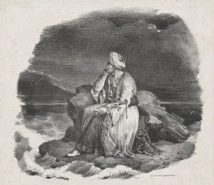Framed Print : I Dream of Her in the Crashing Waves, 1818. Creator: Theodore Gericault Framed Print : I Dream of Her in the Crashing Waves, 1818. Creator: Theodore Gericault