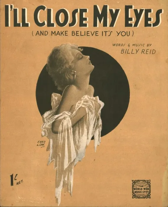 Framed Print : I ll Close My Eyes (And Make Believe Its You), 1930s. Artist: Fred Low Framed Print : I ll Close My Eyes (And Make Believe Its You), 1930s. Artist: Fred Low
