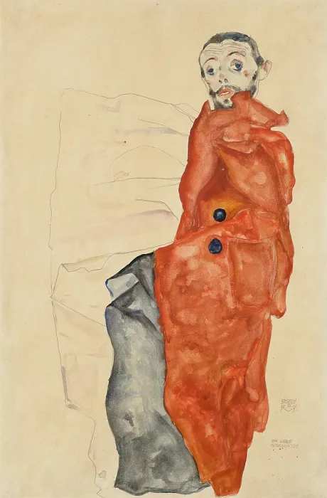 Framed Print : I Love Antitheses. Self-portrait, 1912. Creator: Schiele, Egon (1890-1918) Framed Print : I Love Antitheses. Self-portrait, 1912. Creator: Schiele, Egon (1890-1918)