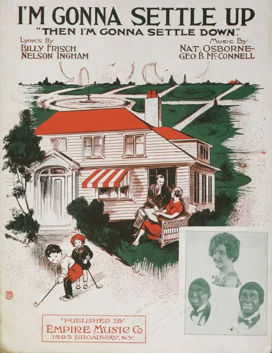 Framed Print : I m Gonna Settle Up. sheet music cover, 1927 Framed Print : I m Gonna Settle Up. sheet music cover, 1927