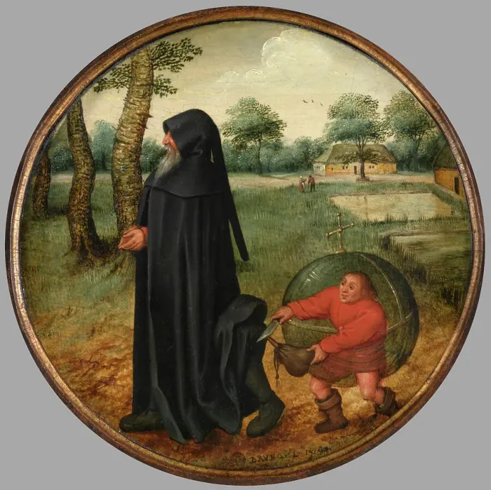Framed Print : I Mourn Because the World is so Untrustworthy, 1594. Creator: Pieter Brueghel the Younger Framed Print : I Mourn Because the World is so Untrustworthy, 1594. Creator: Pieter Brueghel the Younger