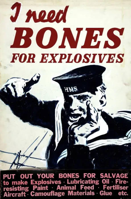 Framed Print : I need bones for explosives, World War II poster, between 1939 and 1946 Framed Print : I need bones for explosives, World War II poster, between 1939 and 1946