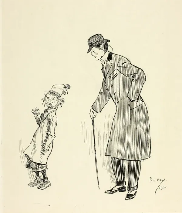Framed Print : I say-Youngster, 1900. Creator: Philip William May Framed Print : I say-Youngster, 1900. Creator: Philip William May