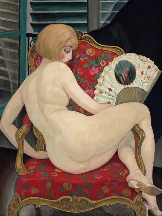 Framed Print : I Sommervarmen (In the Heat of Summer), 1924. Creator: Wegener, Gerda (1886-1940) Framed Print : I Sommervarmen (In the Heat of Summer), 1924. Creator: Wegener, Gerda (1886-1940)