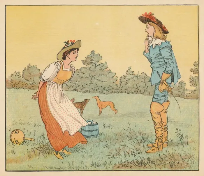 Framed Print : Then I can t marry you, my pretty maid!, c1882. Creator: Randolph Caldecott Framed Print : Then I can t marry you, my pretty maid!, c1882. Creator: Randolph Caldecott