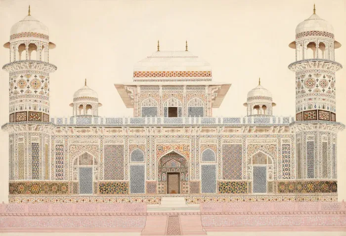 Framed Print : I timad-ud-Daulas Tomb at Agra, c. 1820. Creator: Unknown Framed Print : I timad-ud-Daulas Tomb at Agra, c. 1820. Creator: Unknown