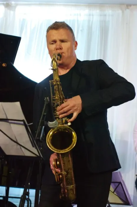 Framed Print : Iain Ballamy, Watermill Jazz Club, Dorking, Surrey, 2 July 2019. Creator: Brian O Connor Framed Print : Iain Ballamy, Watermill Jazz Club, Dorking, Surrey, 2 July 2019. Creator: Brian O Connor