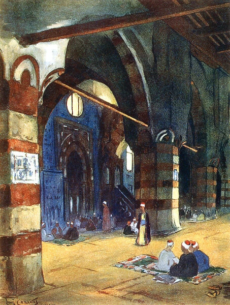 Ibrahim Agha Mosque, Cairo, Egypt, 1928. Artist: Louis Cabanes