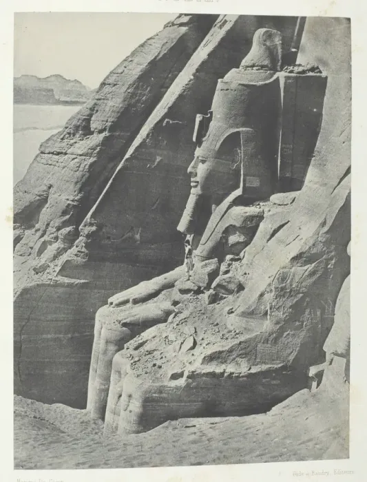 Framed Print : Ibsamboul, Colosse Oriental Du Speos De Phre, Vu De Profil;Nubie, 1849 / 51 Framed Print : Ibsamboul, Colosse Oriental Du Speos De Phre, Vu De Profil;Nubie, 1849 / 51