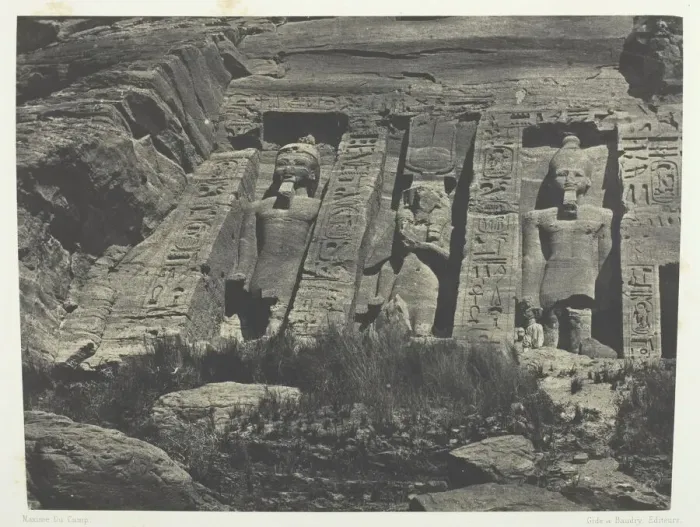 Framed Print : Ibsamboul, Partie Meridionale Du Speos D Hathor;Nubie, 1849 / 51, printed 1852 Framed Print : Ibsamboul, Partie Meridionale Du Speos D Hathor;Nubie, 1849 / 51, printed 1852