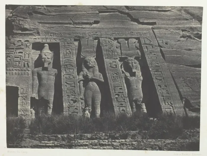 Framed Print : Ibsamboul, Partie Septentrionale Du Speos D Hathor;Nubie, 1849 / 51, printed 1852 Framed Print : Ibsamboul, Partie Septentrionale Du Speos D Hathor;Nubie, 1849 / 51, printed 1852