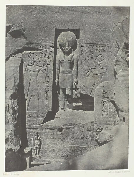 Ibsamboul, Sculptures de l Entree du Speos de Phre, Nubie, 1849  /  51