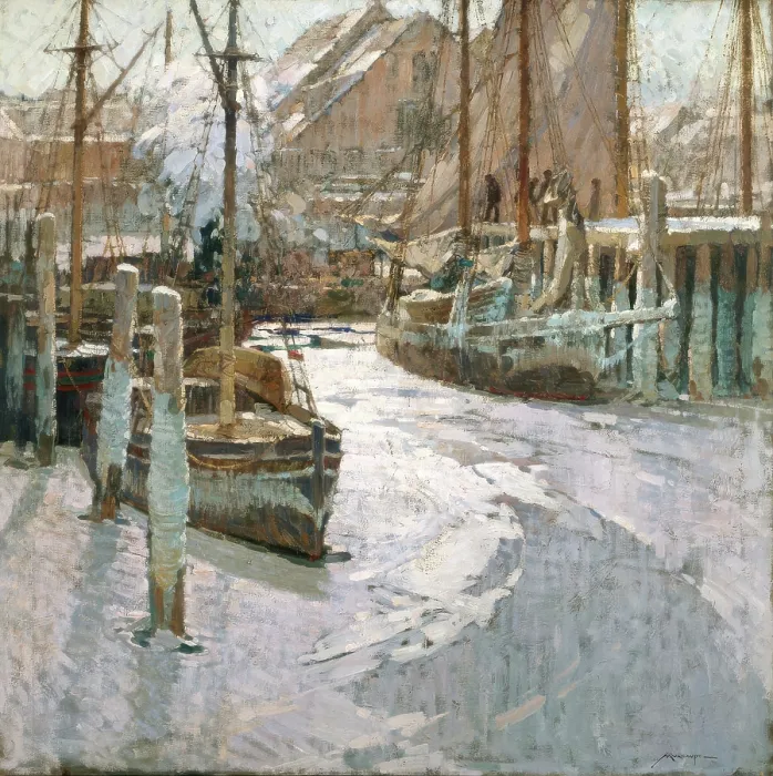 Framed Print : Ice Bound Vessels, about 1920. Creator: Frederick John Mulhaupt Framed Print : Ice Bound Vessels, about 1920. Creator: Frederick John Mulhaupt